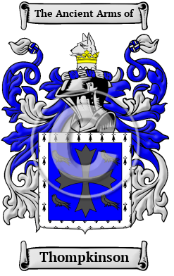 Thompkinson Family Crest Download (JPG) Heritage Series - 600 DPI