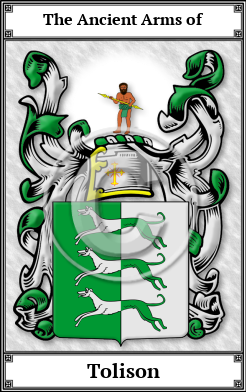 Tolison Family Crest Download (JPG)  Book Plated - 150 DPI