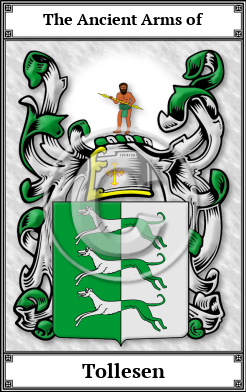 Tollesen Family Crest Download (JPG)  Book Plated - 150 DPI