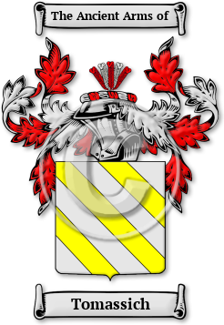 Tomassich Family Crest Download (jpg) Legacy Series - 150 DPI