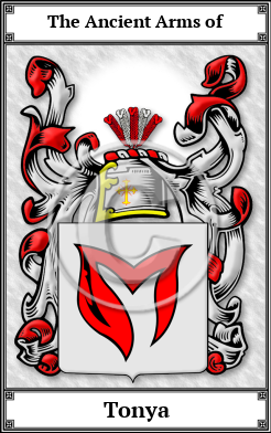 Tonya Family Crest Download (JPG)  Book Plated - 150 DPI