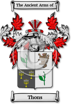 Thons Family Crest Download (jpg) Legacy Series - 150 DPI