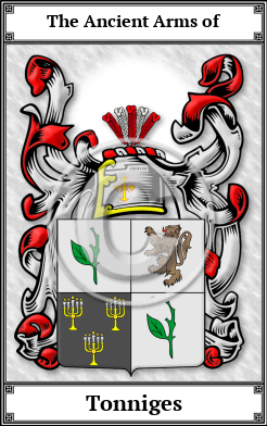 Tonniges Family Crest Download (JPG)  Book Plated - 150 DPI