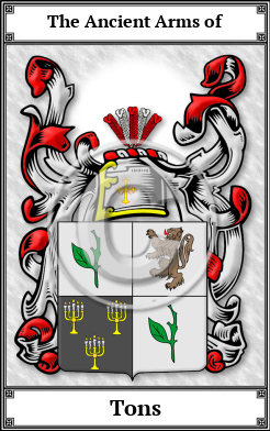 Tons Family Crest Download (JPG)  Book Plated - 150 DPI