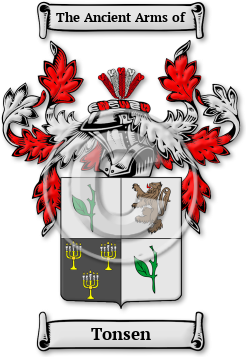 Tonsen Family Crest Download (JPG) Legacy Series - 600 DPI