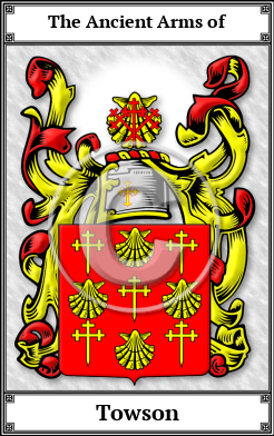 Towson Family Crest Download (JPG)  Book Plated - 150 DPI