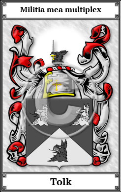 Tolk Family Crest Download (JPG)  Book Plated - 150 DPI