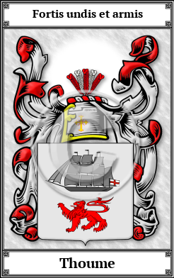 Thoume Family Crest Download (JPG)  Book Plated - 150 DPI