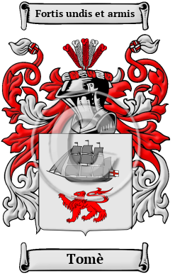 Tomè Family Crest Download (JPG) Heritage Series - 300 DPI