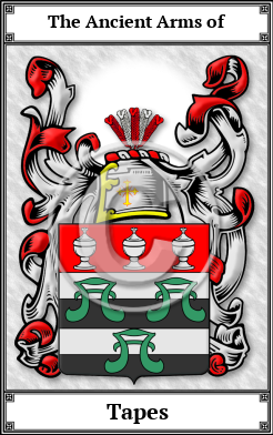 Tapes Family Crest Download (JPG)  Book Plated - 150 DPI