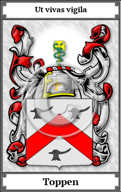 Toppen Family Crest Download (JPG)  Book Plated - 150 DPI