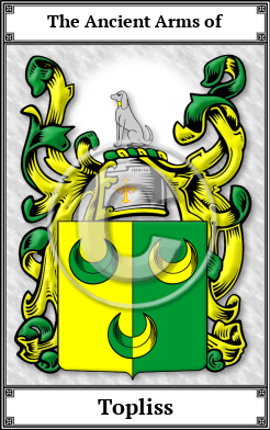 Topliss Family Crest Download (JPG)  Book Plated - 150 DPI