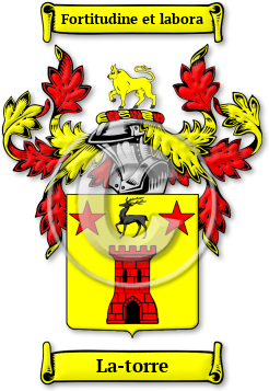 La-torre Family Crest Download (jpg) Legacy Series - 150 DPI