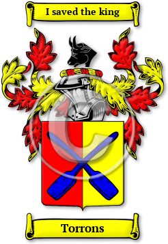 Torrons Family Crest Download (jpg) Legacy Series - 150 DPI