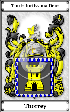 Thorrey Family Crest Download (JPG) Book Plated - 600 DPI