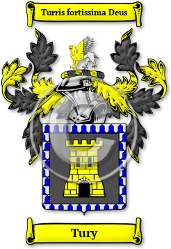 Tury Family Crest Download (JPG) Legacy Series - 600 DPI