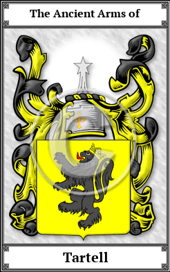 Tartell Family Crest Download (JPG)  Book Plated - 150 DPI