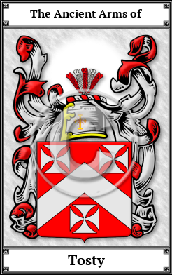 Tosty Family Crest Download (JPG)  Book Plated - 150 DPI