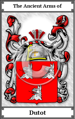 Dutot Family Crest Download (JPG) Book Plated - 600 DPI