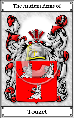 Touzet Family Crest Download (JPG)  Book Plated - 150 DPI