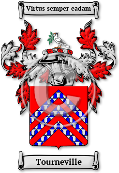 Tourneville Family Crest Download (jpg) Legacy Series - 150 DPI