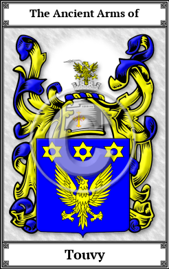 Touvy Family Crest Download (JPG)  Book Plated - 150 DPI