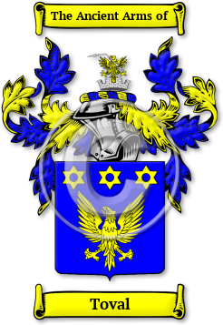 Toval Family Crest Download (jpg) Legacy Series - 150 DPI