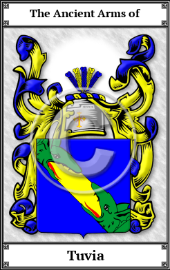Tuvia Family Crest Download (JPG) Book Plated - 600 DPI