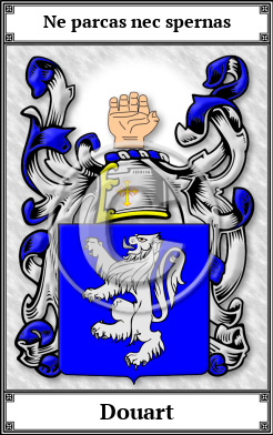 Douart Family Crest Download (JPG) Book Plated - 600 DPI