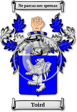 Toird Family Crest Download (jpg) Legacy Series - 150 DPI