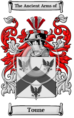 Toune Family Crest/Coat of Arms