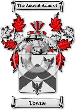 Towne Family Crest Download (jpg) Legacy Series - 150 DPI