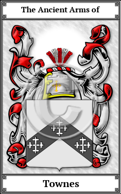 Townes Family Crest Download (JPG)  Book Plated - 150 DPI