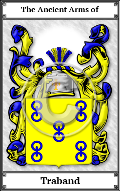 Traband Family Crest Download (JPG)  Book Plated - 150 DPI