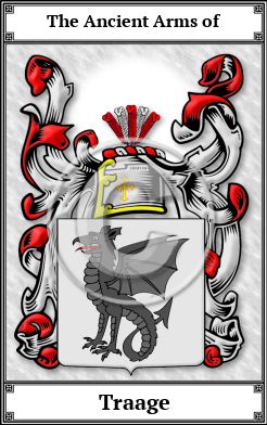 Traage Family Crest Download (JPG) Book Plated - 600 DPI