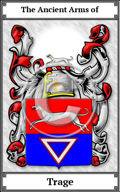 Trage Family Crest Download (JPG)  Book Plated - 150 DPI