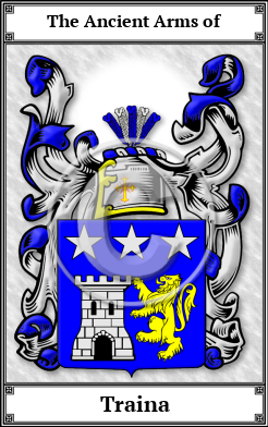 Traina Family Crest Download (JPG)  Book Plated - 150 DPI
