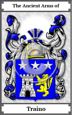Traino Family Crest Download (JPG)  Book Plated - 150 DPI