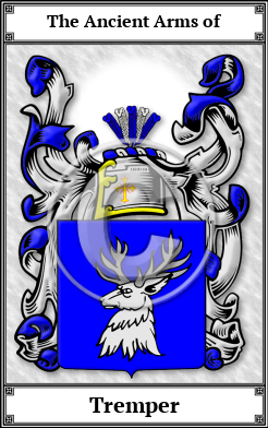 Tremper Family Crest Download (JPG)  Book Plated - 150 DPI
