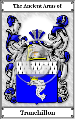 Tranchillon Family Crest Download (JPG) Book Plated - 600 DPI