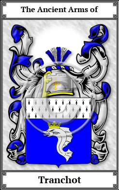 Tranchot Family Crest Download (JPG) Book Plated - 600 DPI