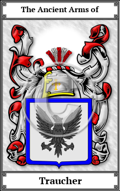 Traucher Family Crest Download (JPG)  Book Plated - 150 DPI