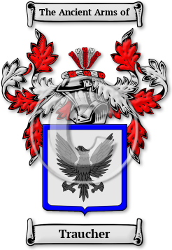 Traucher Family Crest Download (jpg) Legacy Series - 150 DPI