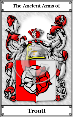 Troutt Family Crest Download (JPG)  Book Plated - 150 DPI
