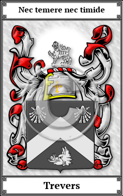 Trevers Family Crest Download (JPG)  Book Plated - 150 DPI