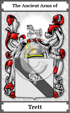 Trett Family Crest Download (JPG) Book Plated - 600 DPI
