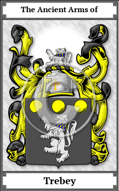 Trebey Family Crest Download (JPG)  Book Plated - 150 DPI