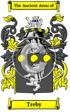 Treby Family Crest Download (JPG) Heritage Series - 600 DPI
