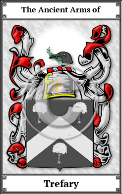 Trefary Family Crest Download (JPG) Book Plated - 600 DPI