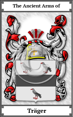 Träger Family Crest Download (JPG)  Book Plated - 150 DPI